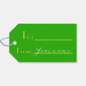 Grüner Joyoux Noel Weihnachtsbaum Geschenkanhänger (Rückseite Horizontal)