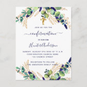 Grüner Junge Einladungspostkarte (Vorderseite)