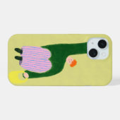 Grüner Junge iPhone 15 Hülle (Rückseite (Horizontal))