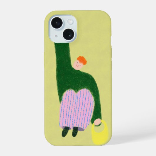Grüner Junge iPhone 15 Hülle (Rückseite)