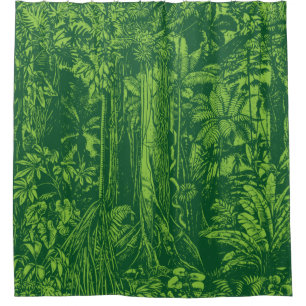 Grüner Jungle-Duschvorhang Duschvorhang