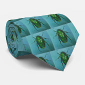 Grüner Juni-Käfer Krawatte (Gerollt)