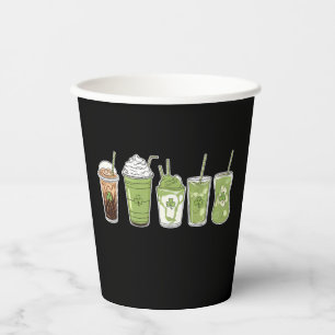 Grüner Kaffee Latte Süß Irischer St. Patrick's Day Pappbecher