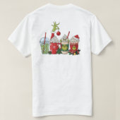 Grüner Kaffeetrink T-Shirt (Design Rückseite)