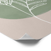 Grüner Käfig Botanisches Weiß Poster (Ecke)