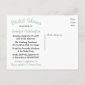 Grüner Kakteen Südwest Brautparty Sukkulent Einladungspostkarte (Rückseite)