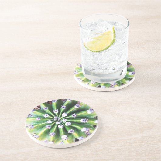 Grüner Kaktus Untersetzer (Seite)