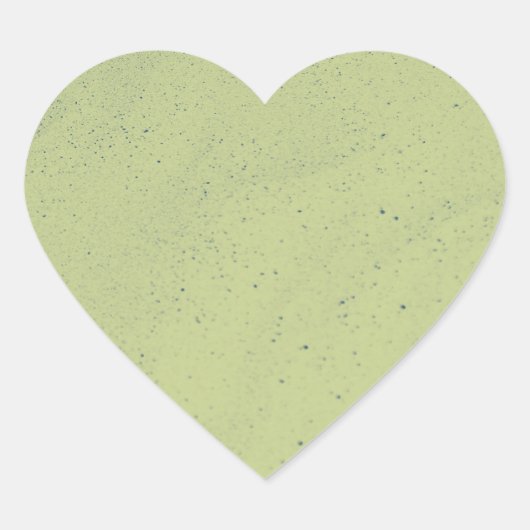 Grüner Kalksand Herz-Aufkleber (Vorderseite)
