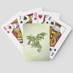 Grüner Kampf-Drache Spielkarten