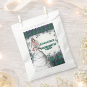Grüner karierter Braut personalisierter Junggeseli Geschenktütchen (Ausgeschnitten)