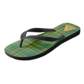 Grüner Karierter Dreh Flop Badesandalen (Schrägansicht)