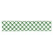 Grüner karierter kurzer Tischläufer (Horizontal)