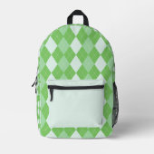 Grüner karierter Rucksack (Vorderseite)