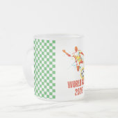 Grüner karierter Weltmeisterschaft Fußball 2026 ma Mattglastasse (Vorderseite Links)
