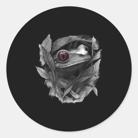 Grüner Karosserieborg Roter Regenwald Mit Augen Runder Aufkleber (Vorderseite)