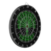 Grüner Keltenbaum Dartscheibe (Vorderseite Links)