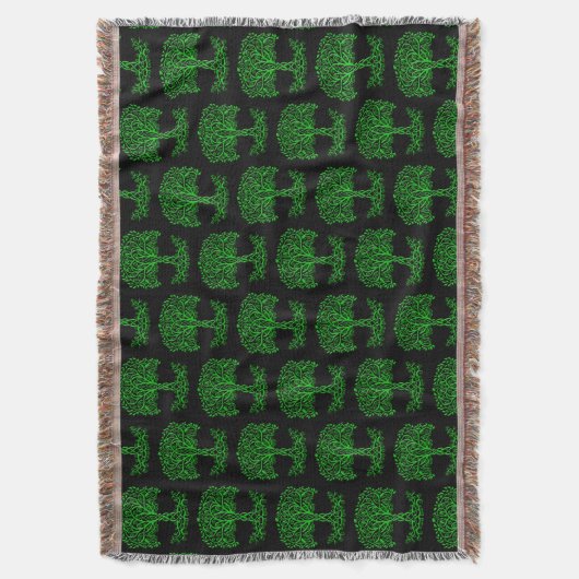 Grüner Keltenbaum Decke (Vorderseite Vertikal)