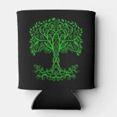 Grüner Keltenbaum Dosenkühler (Rückseite)