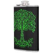 Grüner Keltenbaum Flachmann (Links)