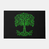Grüner Keltenbaum Fußmatte (Vorderseite)