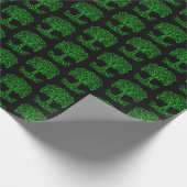 Grüner Keltenbaum Geschenkpapier (Ecke)