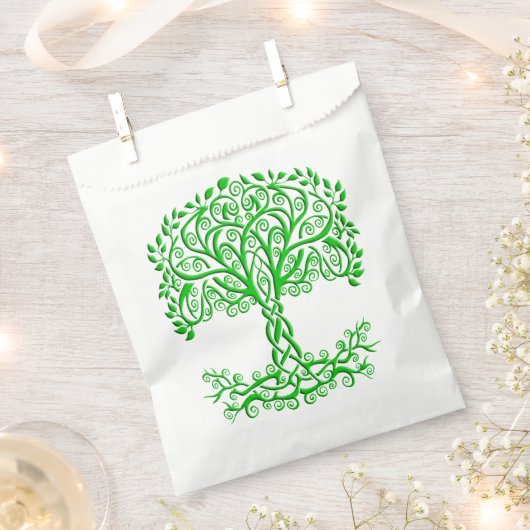Grüner Keltenbaum Geschenktütchen (Ausgeschnitten)
