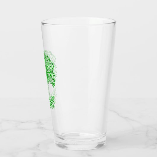 Grüner Keltenbaum Glas (Links)