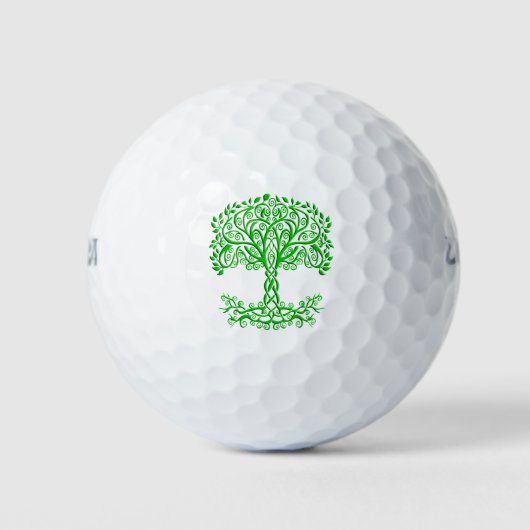 Grüner Keltenbaum Golfball (Vorderseite)