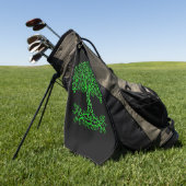 Grüner Keltenbaum Golfhandtuch (Gras)