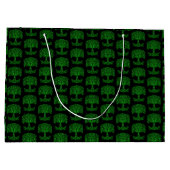 Grüner Keltenbaum Große Geschenktüte (Rückseite)