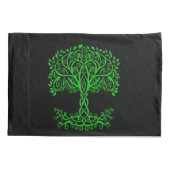 Grüner Keltenbaum Kissenbezug (Rückseite)