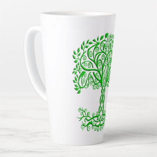 Grüner Keltenbaum Milchtasse (Linke Ecke)