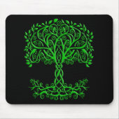 Grüner Keltenbaum Mousepad (Vorne)