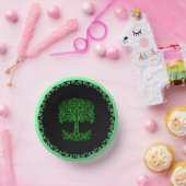 Grüner Keltenbaum Pappteller (Party)