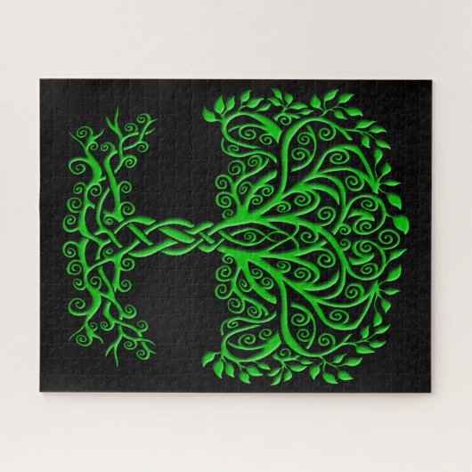 Grüner Keltenbaum Puzzle (Horizontal)