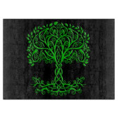 Grüner Keltenbaum Schneidebrett (Vorderseite)