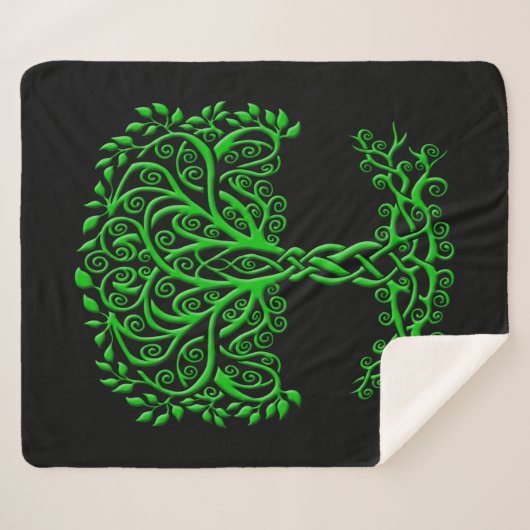 Grüner Keltenbaum Sherpadecke (Vorderseite (Horizontal))