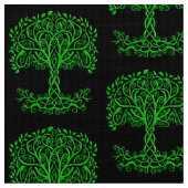 Grüner Keltenbaum Stoff (Nahaufnahme)