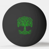 Grüner Keltenbaum Tischtennisball (Rückseite)