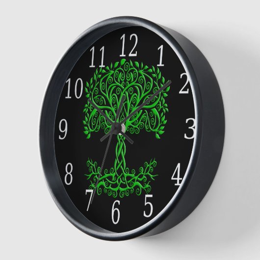 Grüner Keltenbaum Uhr (Winkel)