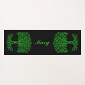 Grüner Keltenbaum Yogamatte (Rückseite (Horizontal))