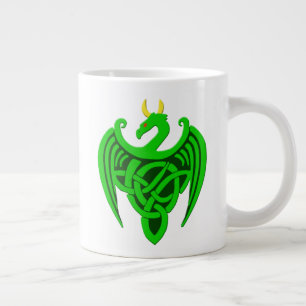 Grüner keltischer Drache Jumbo-Mug Jumbo-Tasse