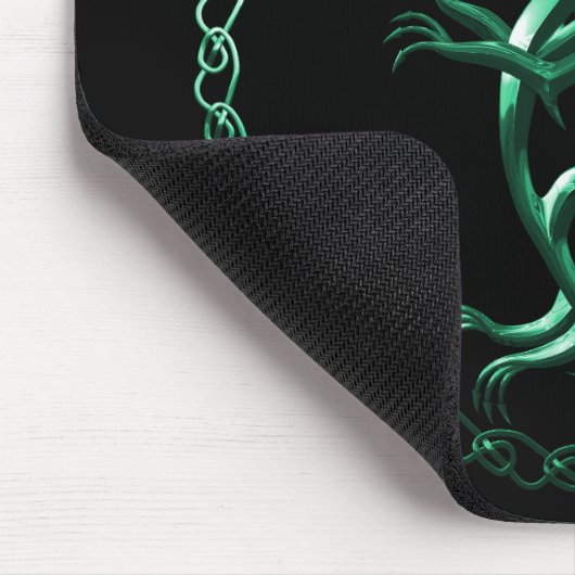 Grüner keltischer Drache Mousepad (Ecke)
