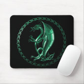 Grüner keltischer Drache Mousepad (Mit Mouse)