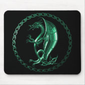 Grüner keltischer Drache Mousepad (Vorne)