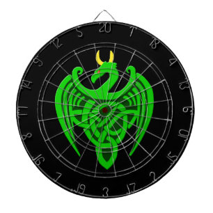 Grüner keltischer Drachenpfeil Dartboard Dartscheibe