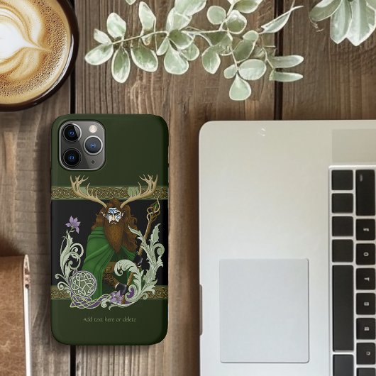 Grüner keltischer Geweihmann  Case-Mate iPhone Hülle