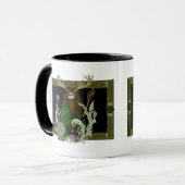 Grüner keltischer Geweihmann Tasse (Vorderseite Links)