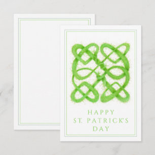 GRÜNER KELTISCHER KNOTEN St. Patrick's Day 3,5x5 K Karte