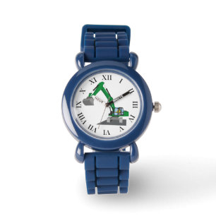 grüner Kettenbagger Armbanduhr